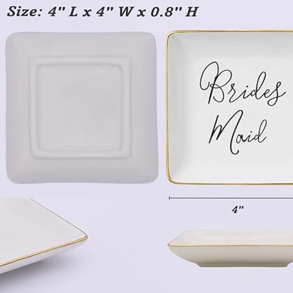 Brides Maid Gift/ Ceramic Jewelry Tray / NEW - Picture 2 of 3